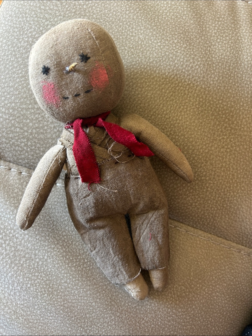 New Primitive "Snowball" Little Snowman Doll 9" Tall - Christmas Winter